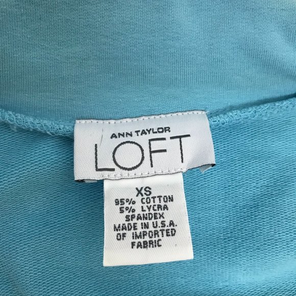 Ann Taylor LOFT Powder Blue Zipper Jacket, Size XS - Picture 8 of 10